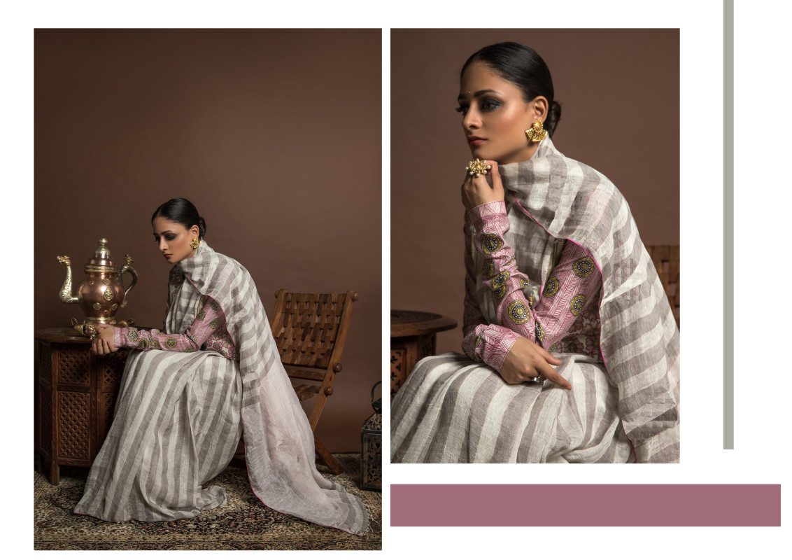 Black and Blue Sari
