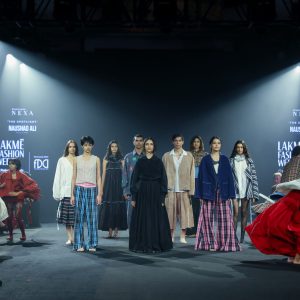 Model’s walk the ramp for designer NAUSHAD ALI. “NEXA PRESENTS 'THE SPOTLIGHT'  show during Lakmé Fashion Week 2025, held on October 12th at The Grand New Delhi, India.Photo : FS Media Pro / FDCI x Lakme Fashion Week / RISE Worldwide