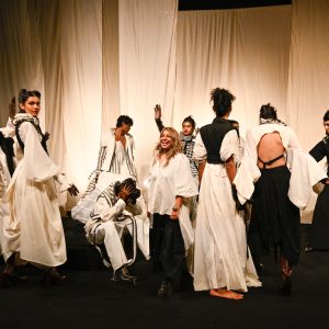 A model walks the ramp at the CHOLA PRESENTATION - ECHOES IN MONOCHROME show during Lakmé Fashion Week 2026, held at the Jio World Convention Centre on March 19th, 2026.Photo : FS Media Pro / FDCI x Lakme Fashion Week / RISE Worldwide