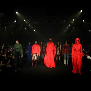 A model walks the ramp during  the  RE|LAN™ X HUEMN show at the Lakmé Fashion Week 2026, held on October 16th at Taj Palace , New Delhi, India.Photo : FS Media Pro / FDCI x Lakme Fashion Week / RISE Worldwide